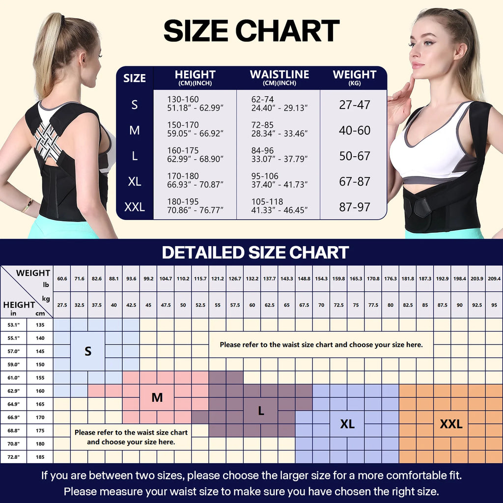 Adjustable Back Posture Corrector Belt for Men and Women - Alleviate Slouching and Discomfort