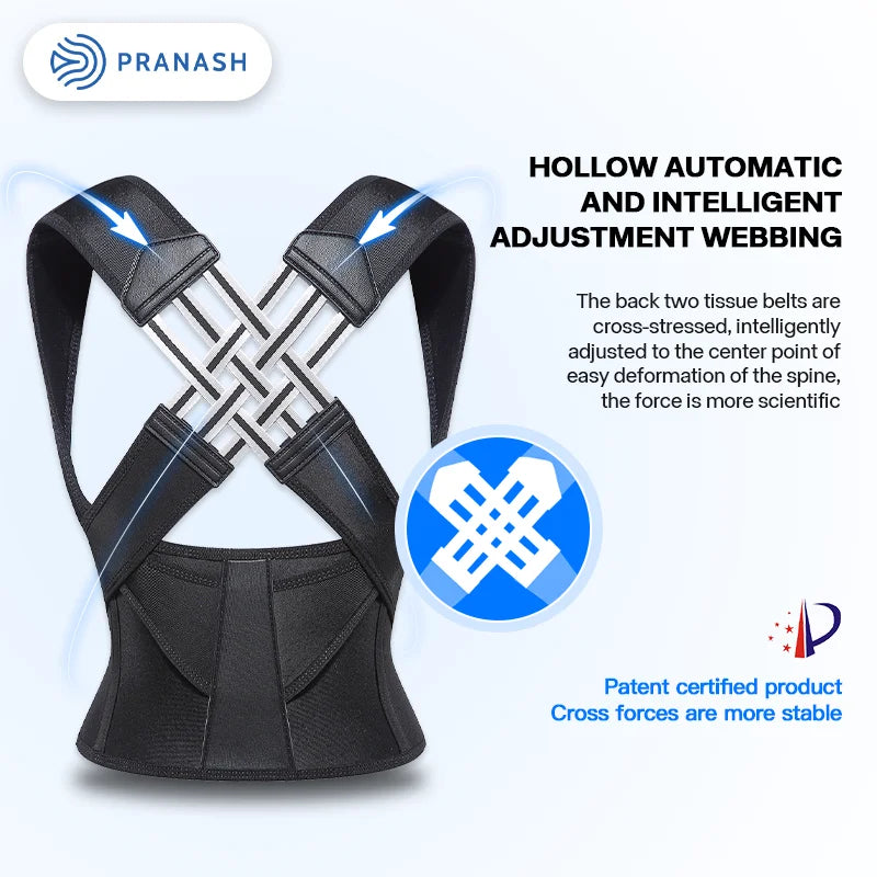 Adjustable Back Posture Corrector Belt for Men and Women - Alleviate Slouching and Discomfort