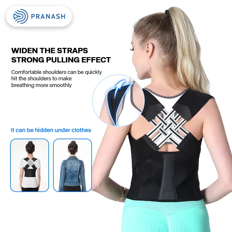 Adjustable Back Posture Corrector Belt for Men and Women - Alleviate Slouching and Discomfort